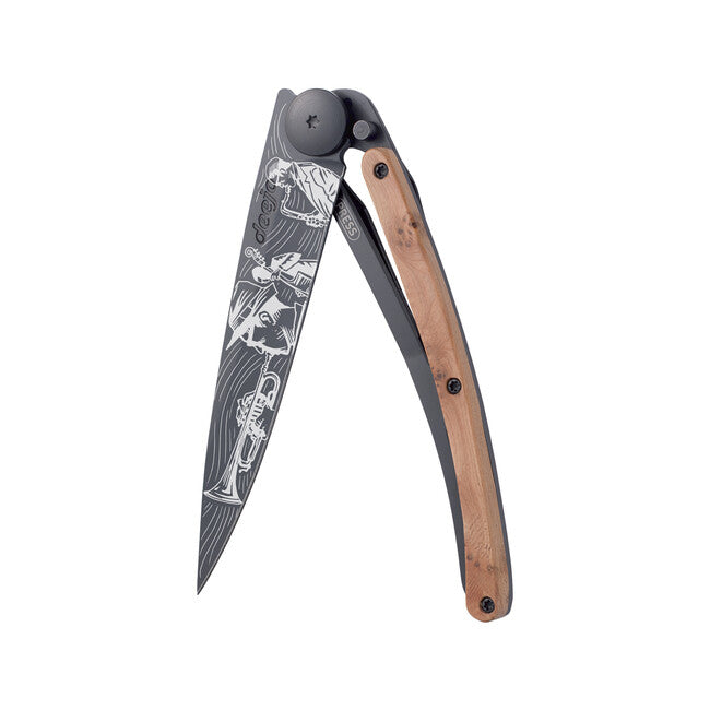 Deejo Tattoo briceag Jazz, Black juniper wood