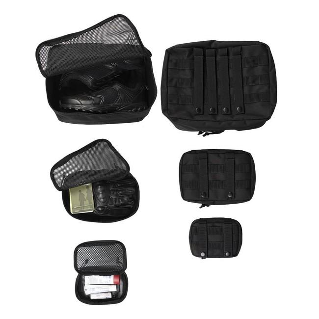 Mil-Tec Molle set huse 3 buc, negru