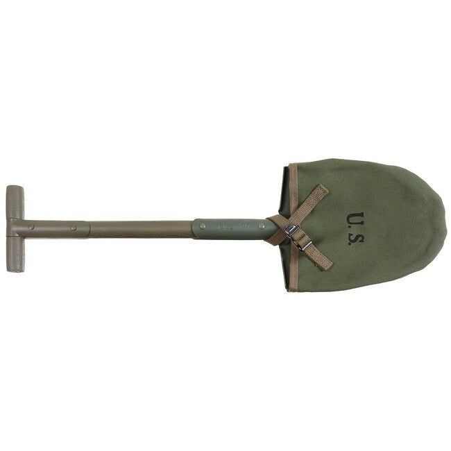 MFH T-Spade lopată americană M10, OD verde, cu husă din pânză