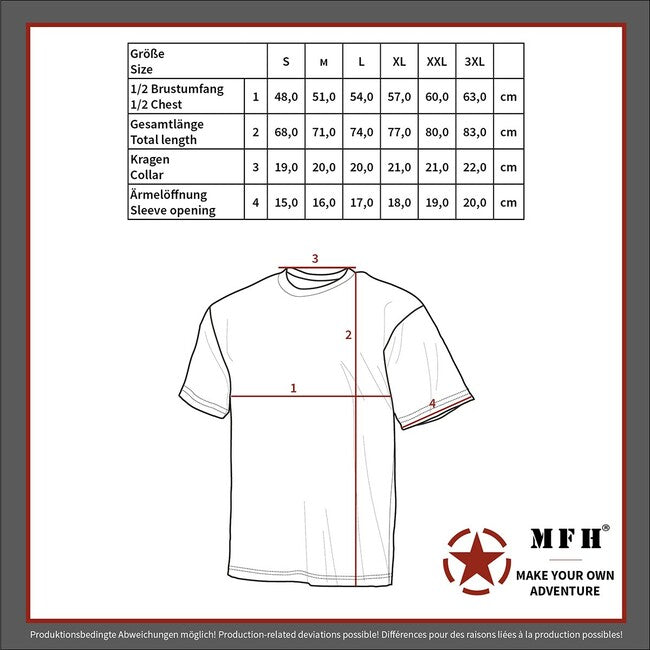 MFH tricou american Streetstyle cu mânecă scurtă, woodland