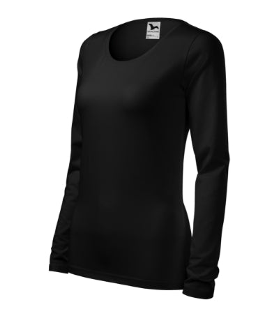 Malfini Slim tricou cu mânecă lungă pentru femei, negru
