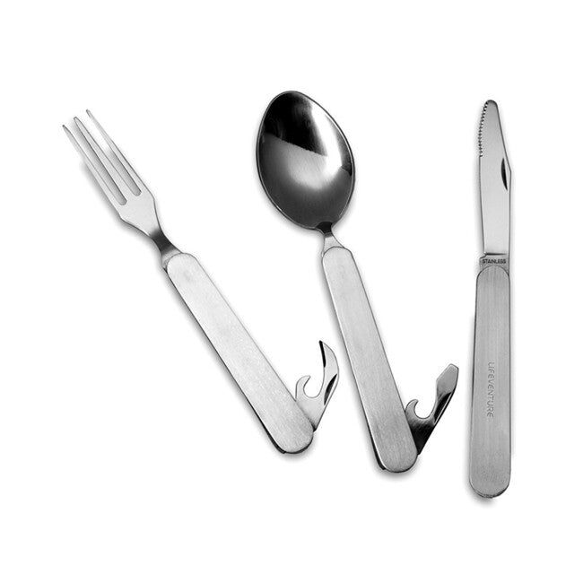 Lifeventure Knife Fork Spoon Set de tacâmuri pliabile - Folding