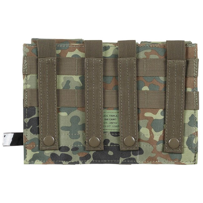 MFH husă triple MOLLE, BW camo