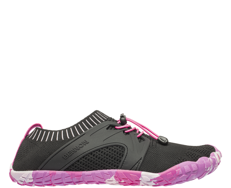 BENNON BOSKY pantofi barefoot, negri/roz