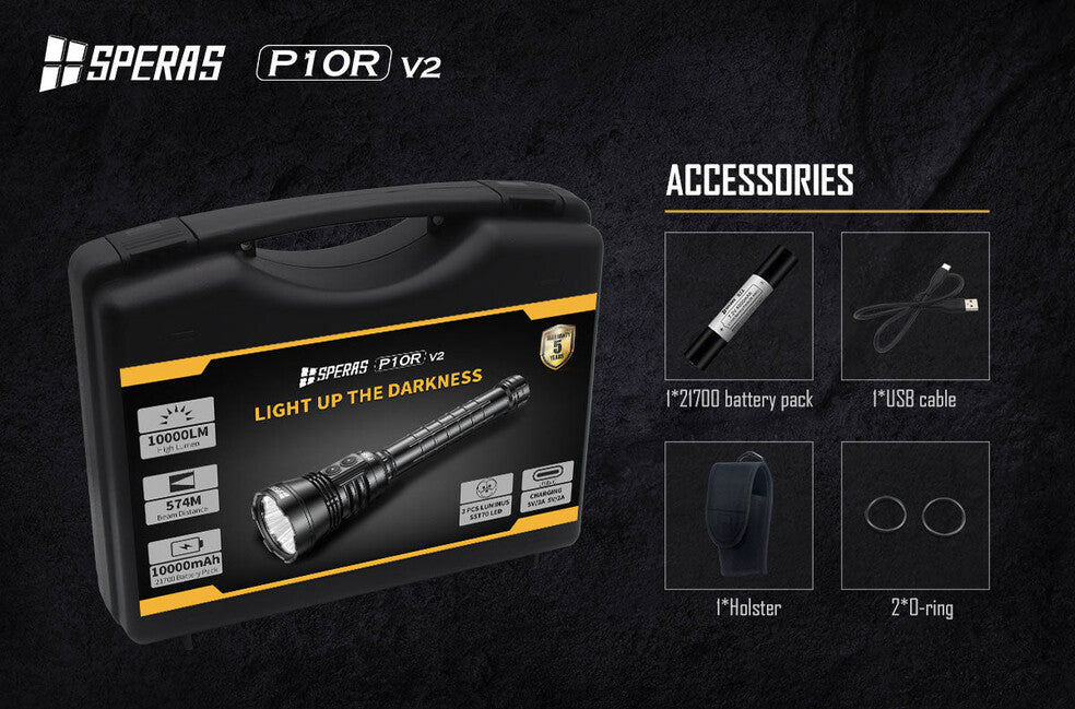 Speras P10R V2 lanternă LED reîncărcabilă 10000LM