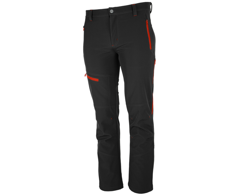 BENNON FORCE pantaloni softshell, negri/roșii