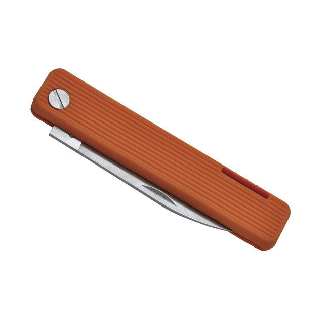 Baladeo ECO352 Papagayo briceag, lamă 7,5 cm, oțel 420, mâner TPE portocaliu