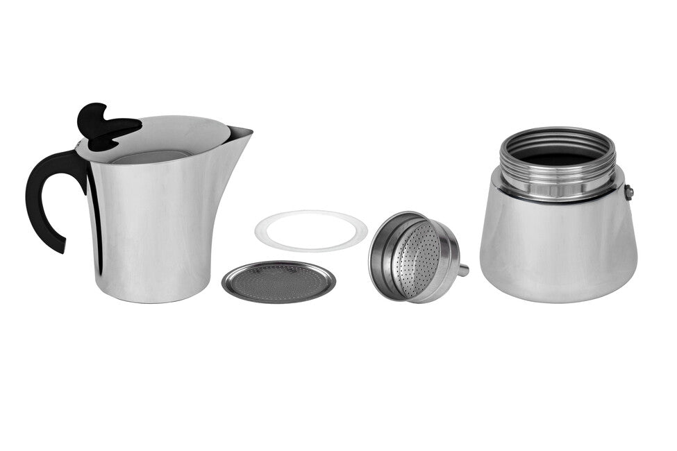 BasicNature Espresso ibric pentru 2 căni Stainless Steel
