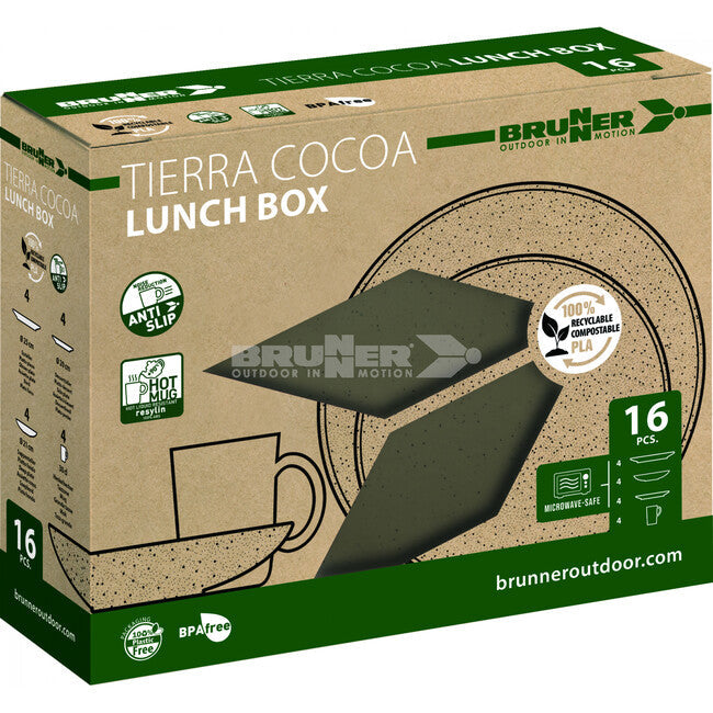 Brunner Lunch Box Pla Tierra set de tacâmuri de camping, maro
