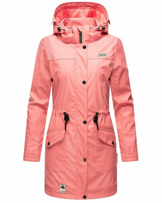 Navahoo Deike geacă de iarnă pentru femei cu glugă și protecție ploaie, Rose coral