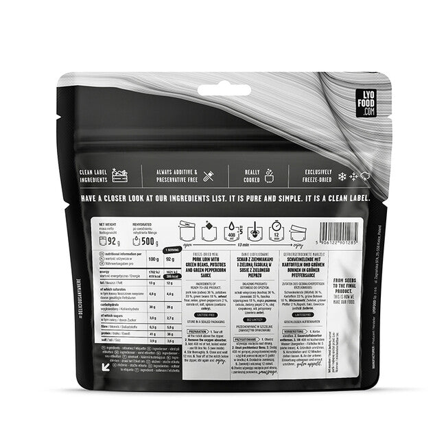 LYOfood carne de porc cu condimente 500g