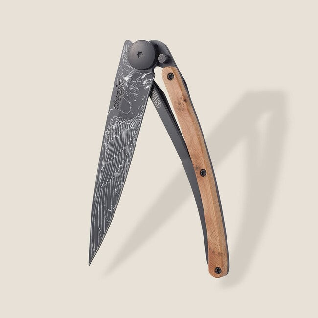 Deejo Tattoo Biker Eagle briceag black juniper wood
