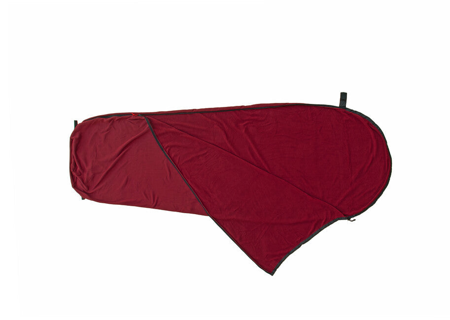 Origin Outdoors Microfleece inserție pentru sac de dormit formă mumie, bordo