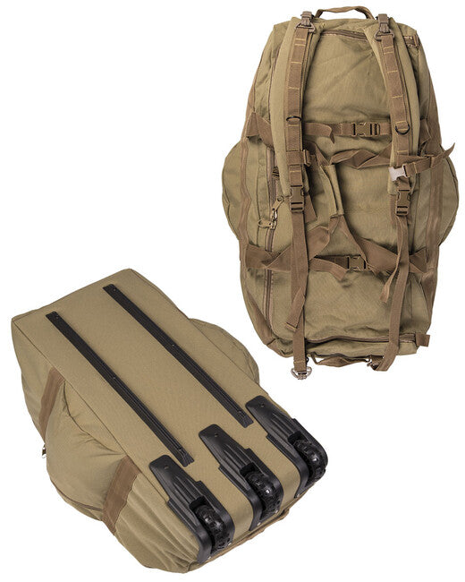 Mil-Tec geantă/rucsac pe roți, coyote