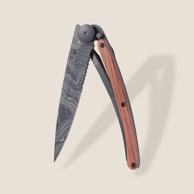 Deejo Topography briceag Serration, black coralwood