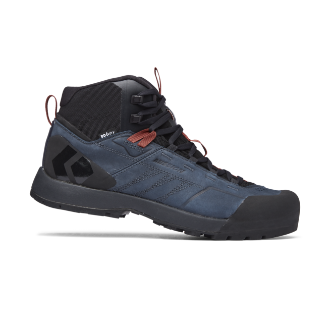 Black Diamond Mission Mid bocanci din piele pentru bărbați Waterproof Approach, eclipse-red rock