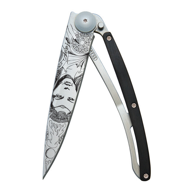 Deejo Fantasy Succubus briceag ebony wood