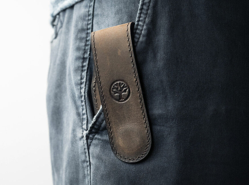 BÖKER® husă magnetică din piele 9,5cm, maro