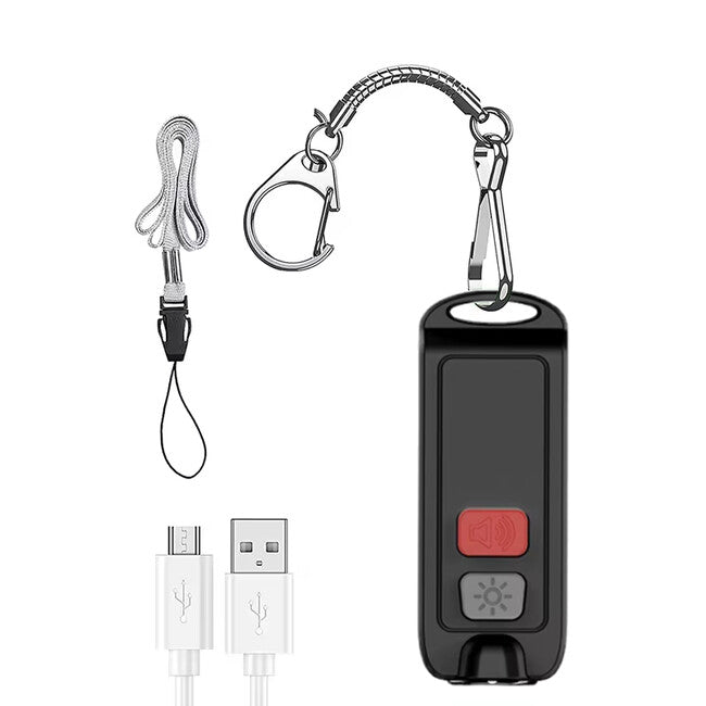 W&G SHIELD SOS alarmă personală cu LED și buton de activare, albastru