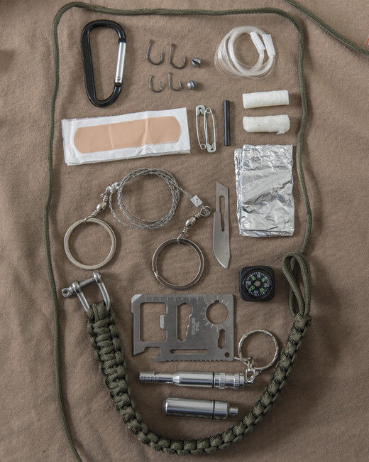 Mil-Tec set paracord supraviețuire mare, negru