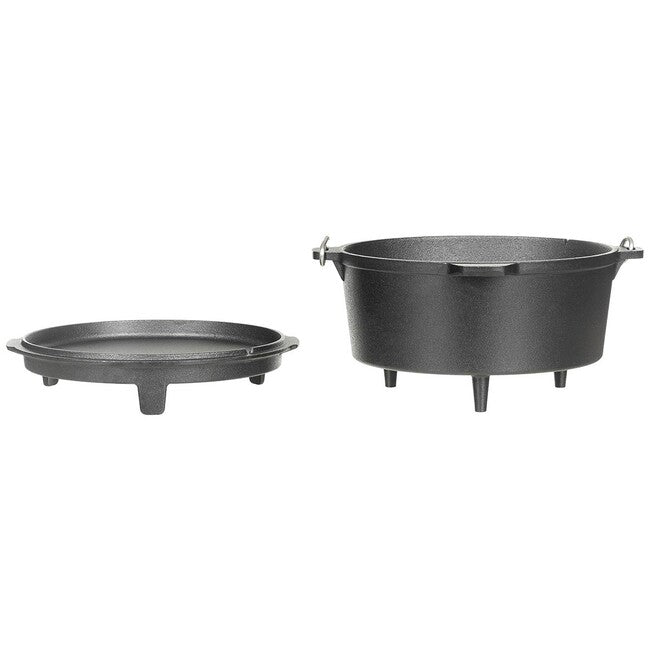 Fox Outdoor Olandă Țeavă oală pe foc fontă, aprox 3,8 l