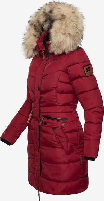 Navahoo Paula parka de iarnă pentru femei cu glugă, Dark red