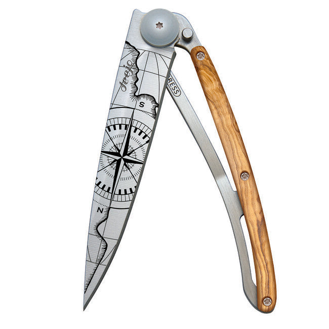 Deejo Tattoo briceag olive wood, Terra incognita