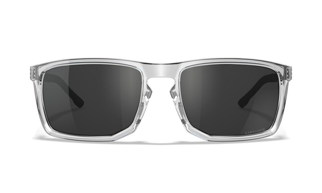 Wiley X Axe ochelari de soare, Captivate Grey/ Gloss Crystal Clear