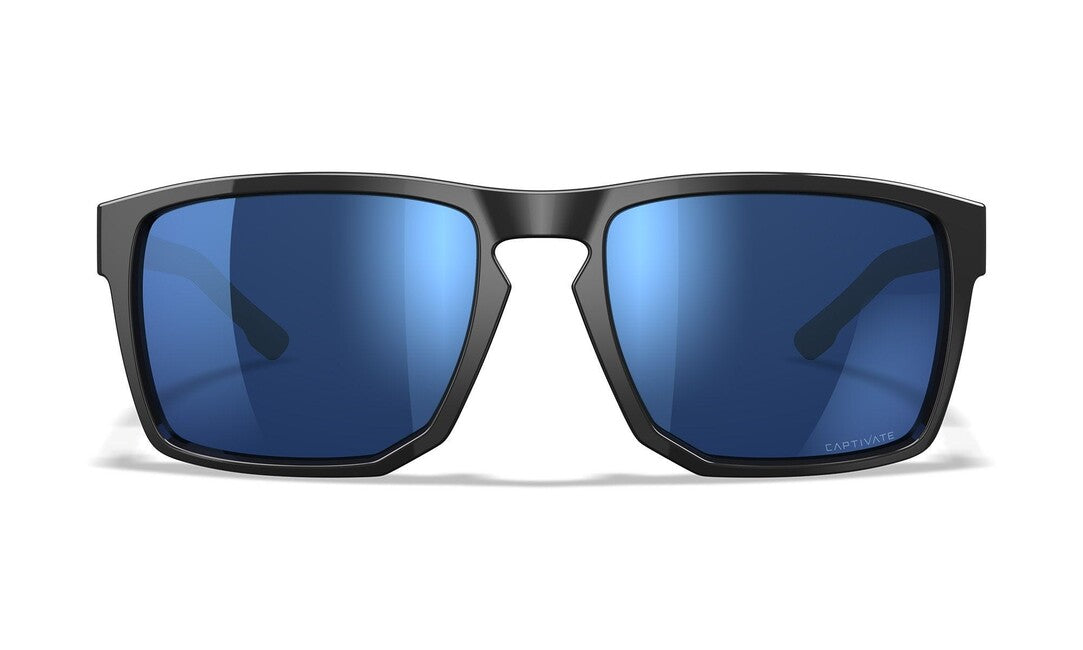 Wiley X Apex ochelari de soare, Captivate Polarized Blue Mirror/ Gloss Black