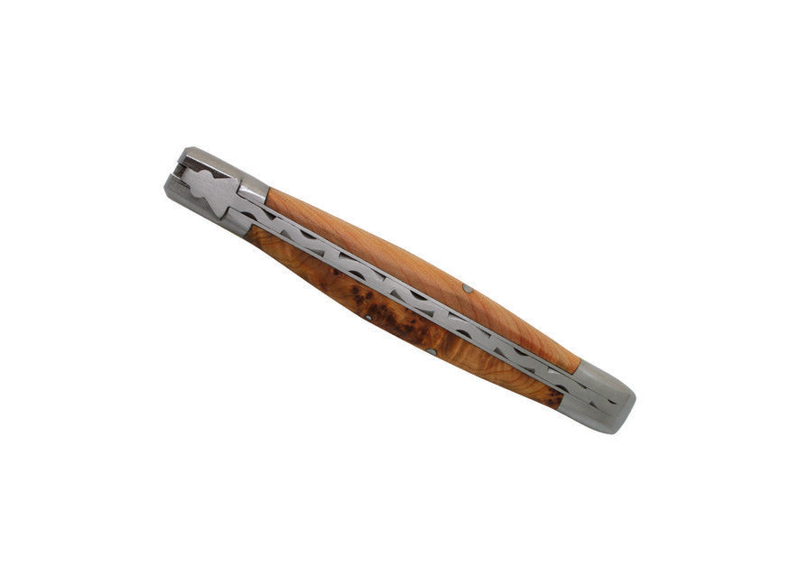 Laguiole DUB070 briceag oțel damaschin, lamă 12 cm, mâner ienupăr