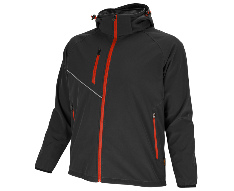 BENNON FORCE geacă softshell, neagră/roșie