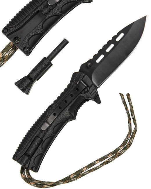 Mil-Tec ONE-HAND PARACORD WOOD briceag