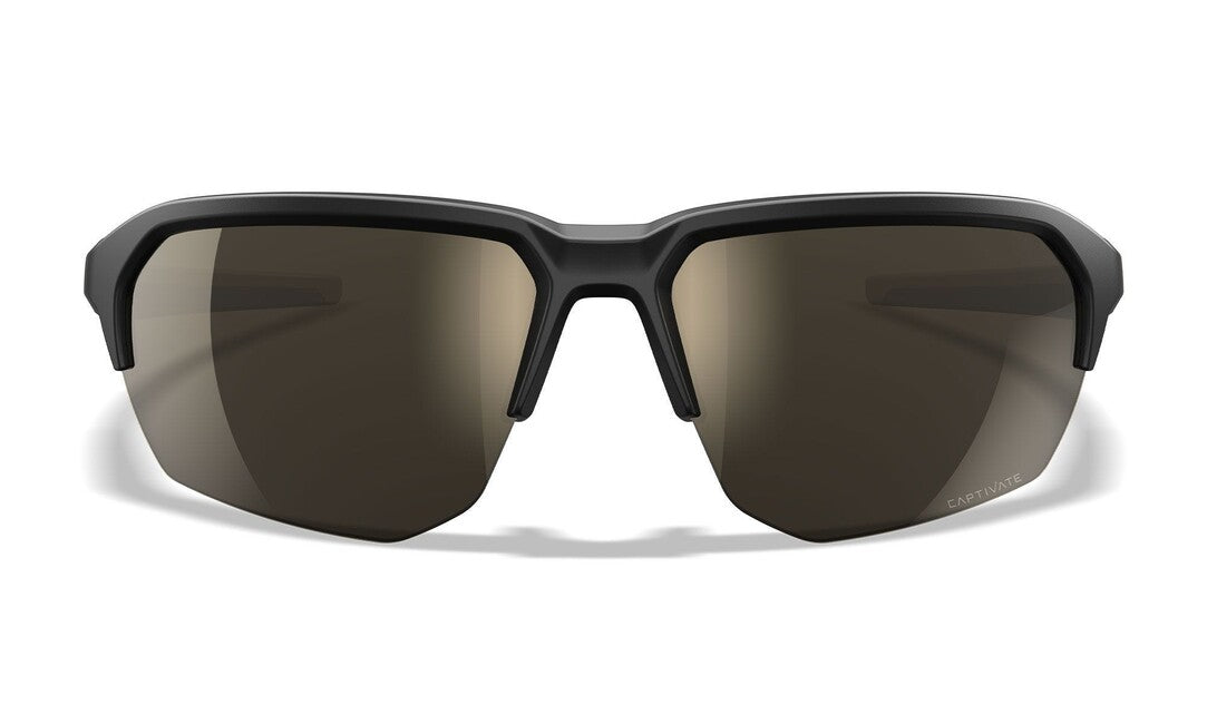 Wiley X Jakl ochelari de soare Captivate Tungsten Mirror, Matte Black/Tan