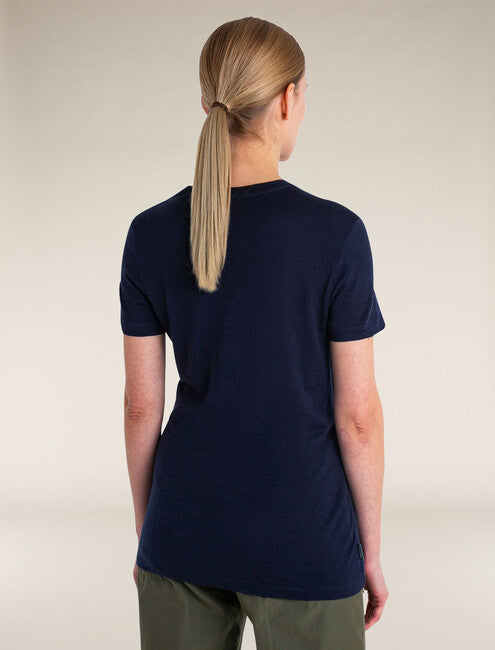 Icebreaker 150 Tech Lite III Merino tricou pentru femei cu mânecă scurtă, albastru închis