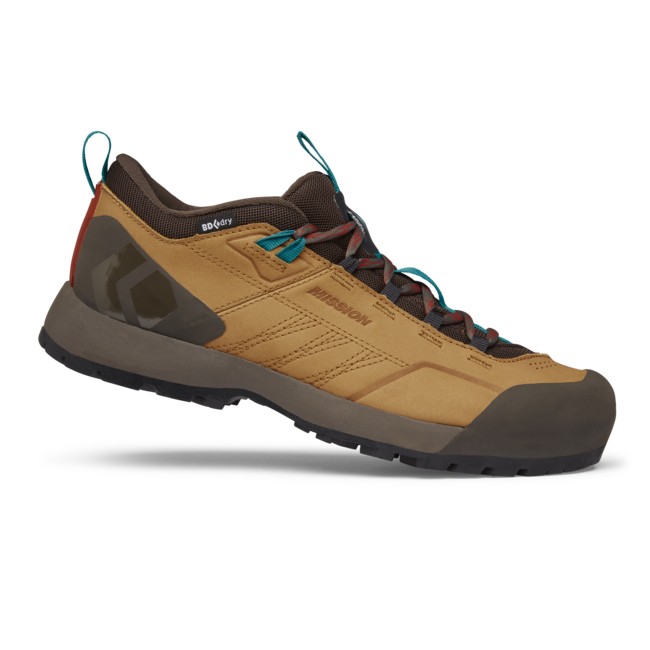 Black Diamond Mission Low Waterproof Approach pantofi din piele pentru bărbați, amber-cafe brown