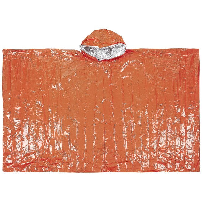 Fox Outdoor pelerină de urgență acoperită cu aluminiu pe o parte, portocalie