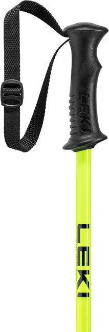 LEKI Rider bețe de schi pentru copii, negre/galbene neon/alb