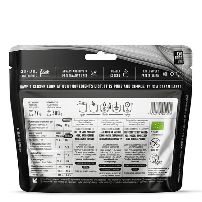 LYOfood terci cu zmeură 370g