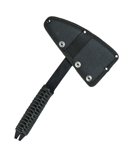 Mil-Tec topor paracord cu teacă, negru