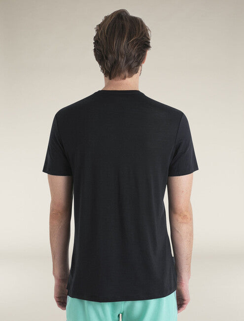 Icebreaker 125 Cool Lite Sphere III Merino tricou pentru bărbați cu mânecă scurtă, negru