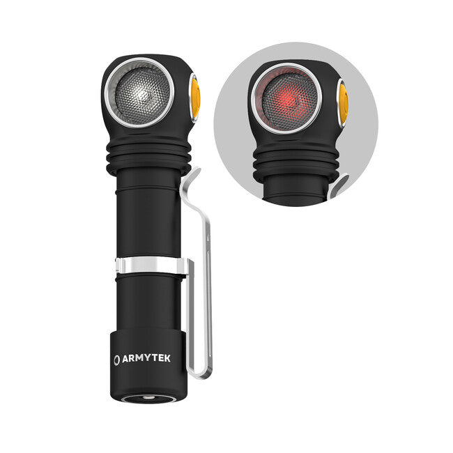 ArmyTek Wizard C2 WR lanternă frontală LED cu suport magnetic alimentare acumulator 1100 lm 3 h 65 g, White & Red