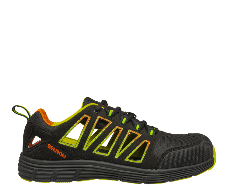 BENNON REBEL S1P ESD Low pantofi sport cu talpă joasă, verzi