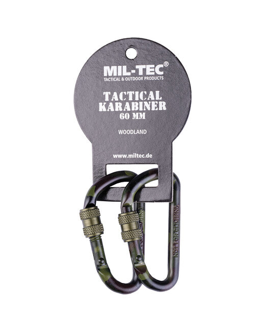 Mil-Tec Carabinieră tactică cu siguranță 60 mm, woodland, pereche