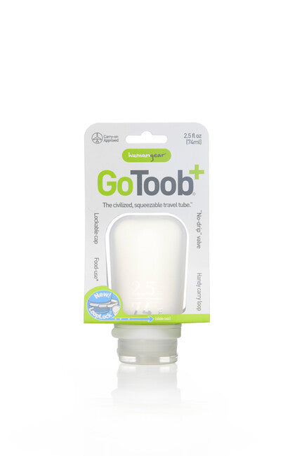 Humangear GoToob+ sticlă de călătorie din silicon, 74 ml, transparent