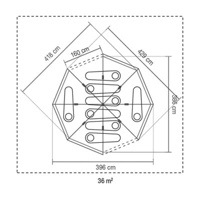 Coleman Octagon BlackOut cort pentru 8 persoane