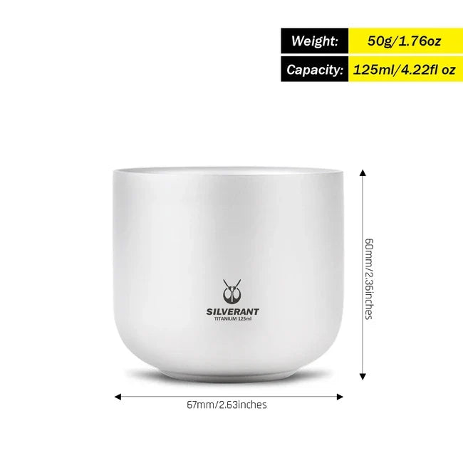 Silverant ceașcă din titan cu pereți dubli pentru ceai 125 ml