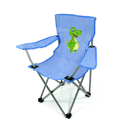 BasicNature scaun de camping pentru copii dinozaur, albastru
