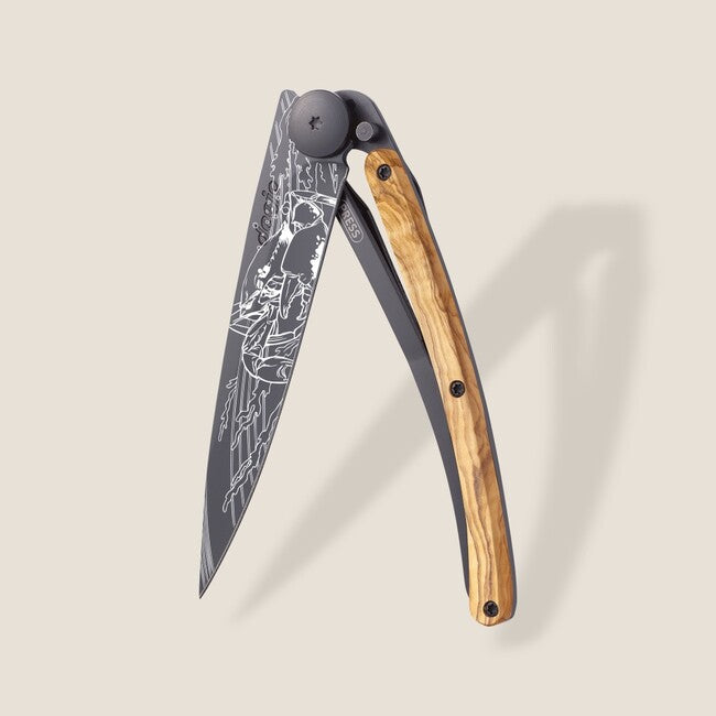 Deejo Tattoo briceag Black olive wood, Cancer