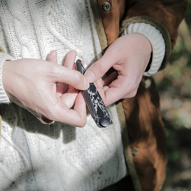 Deejo Nature briceag black ebony wood Deer