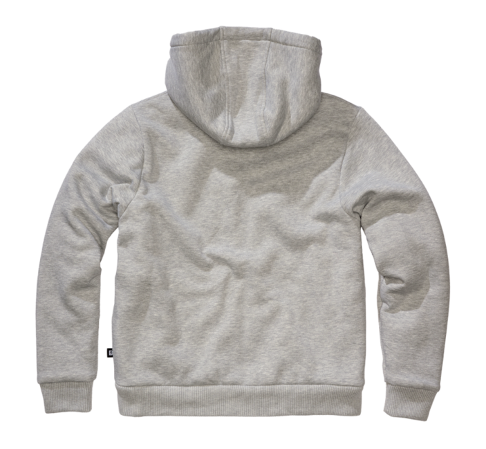 Brandit Sweatjacket hanorac pentru bărbați cu căptușeală caldă Teddylining, gri melange